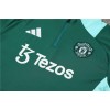 Manchester United Tracksuits Long Sleeve Soccer Training Uniforms Green