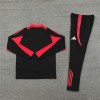 Bayern Tracksuits Long Sleeve Soccer Training Uniforms Red-Black