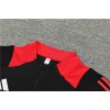 Bayern Tracksuits Long Sleeve Soccer Training Uniforms Red-Black