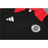 Bayern Tracksuits Long Sleeve Soccer Training Uniforms Red-Black