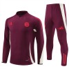 Bayern Tracksuits Long Sleeve Soccer Training Uniforms Red