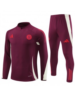 Bayern Tracksuits Long Sleeve Soccer Training Uniforms Red