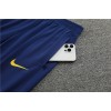 Brazil Tracksuits Long Sleeve Soccer Training Uniforms Dark Blue