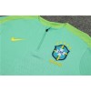 Brazil Tracksuits Long Sleeve Soccer Training Uniforms Green