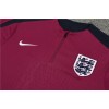 England Tracksuits Long Sleeve Soccer Training Uniforms Red