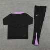 England Tracksuits Long Sleeve Soccer Training Uniforms Black