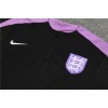 England Tracksuits Long Sleeve Soccer Training Uniforms Black