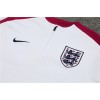 England Tracksuits Long Sleeve Soccer Training Uniforms White