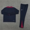 England Tracksuits Long Sleeve Soccer Training Uniforms Dark Blue