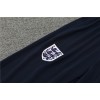 England Tracksuits Long Sleeve Soccer Training Uniforms Dark Blue