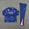 Jordan Paris Tracksuits Long Sleeve Soccer Training Uniforms Blue Camouflage