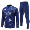 Jordan Paris Tracksuits Long Sleeve Soccer Training Uniforms Blue Camouflage