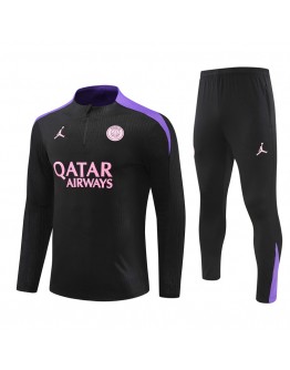 Jordan Paris Tracksuits Long Sleeve Soccer Training Uniforms Black Purples