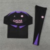 Jordan Paris Tracksuits Long Sleeve Soccer Training Uniforms Black Purples