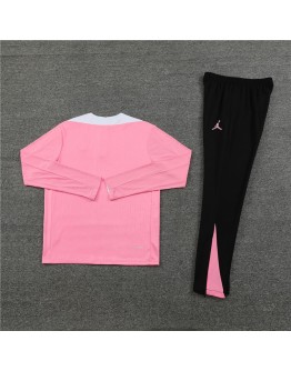 Jordan Paris Tracksuits Long Sleeve Soccer Training Uniforms Pink