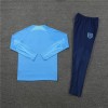 England Tracksuits Long Sleeve Soccer Training Uniforms Light Blue