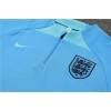 England Tracksuits Long Sleeve Soccer Training Uniforms Light Blue