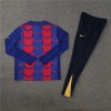 Barcelona Tracksuits Long Sleeve Soccer Training Uniforms Red Blue