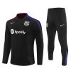 Barcelona Tracksuits Long Sleeve Soccer Training Uniforms Black