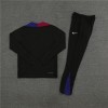 Barcelona Tracksuits Long Sleeve Soccer Training Uniforms Black