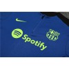 Barcelona Tracksuits Long Sleeve Soccer Training Uniforms Deep Blue