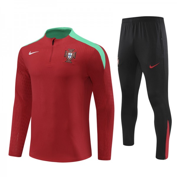 Portugal Tracksuits Long Sleeve Soccer Training Uniforms Red