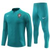 Portugal Union Tracksuits Long Sleeve Soccer Training Uniforms Light Green