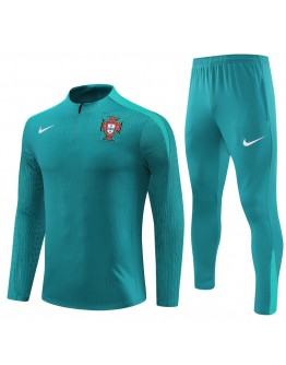 Portugal Union Tracksuits Long Sleeve Soccer Training Uniforms Light Green