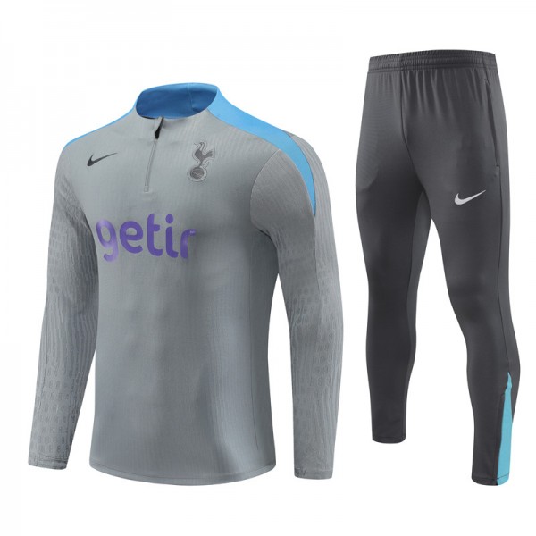 Tottenham Hotspur Tracksuits Long Sleeve Soccer Training Uniforms Grey