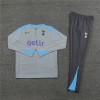 Tottenham Hotspur Tracksuits Long Sleeve Soccer Training Uniforms Grey