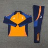 Juve Tracksuits Long Sleeve Soccer Training Uniforms Orange