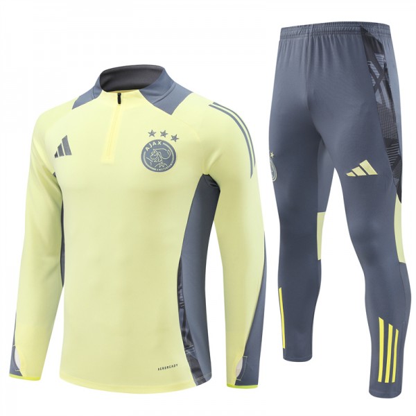 Ajax Tracksuits Long Sleeve Soccer Training Uniforms Yellow