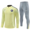 America Tracksuits Long Sleeve Soccer Training Uniforms Yellow