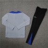 Inter Milan Tracksuits Long Sleeve Soccer Training Uniforms Grey