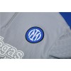 Inter Milan Tracksuits Long Sleeve Soccer Training Uniforms Grey