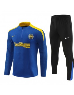 Inter Milan Tracksuits Long Sleeve Soccer Training Uniforms Blue