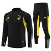 Juve Tracksuits Long Sleeve Soccer Training Uniforms Black