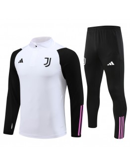 Juventus Tracksuits Long Sleeve Soccer Training Uniforms White