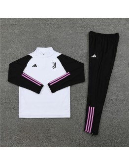 Juventus Tracksuits Long Sleeve Soccer Training Uniforms White