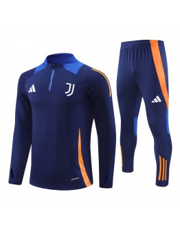 Juventus Tracksuits Long Sleeve Soccer Training Uniforms Blue