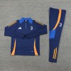 Juve Paris Tracksuits Long Sleeve Soccer Training Uniforms Blue