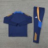 Juve Paris Tracksuits Long Sleeve Soccer Training Uniforms Blue