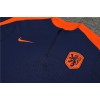 Netherlands Tracksuits Long Sleeve Soccer Training Uniforms Blue