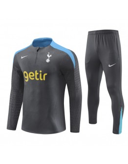 Tottenham Hotspur  Tracksuits Long Sleeve Soccer Training Uniforms Dark Grey