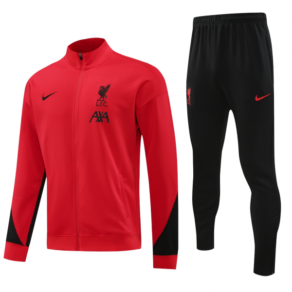 Liverpool Full Zip Jacket Long Sleeve Soccer Training Coat Red