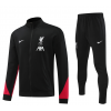 Liverpool Full Zip Jacket Long Sleeve Soccer Training Coat Black