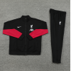 Liverpool Full Zip Jacket Long Sleeve Soccer Training Coat Black