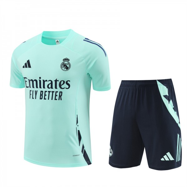 Real Madrid Adult Short Sleeve Training Suit Green