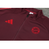 Bayern Full Zip Jacket Long Sleeve Soccer Training Coat Red