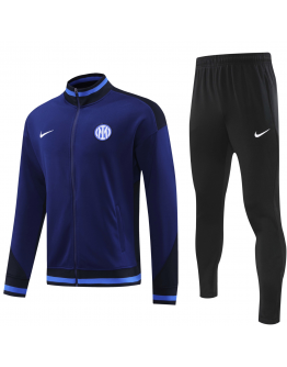 Inter Milan Full Zip Jacket Long Sleeve Soccer Training Coat Sky Blue